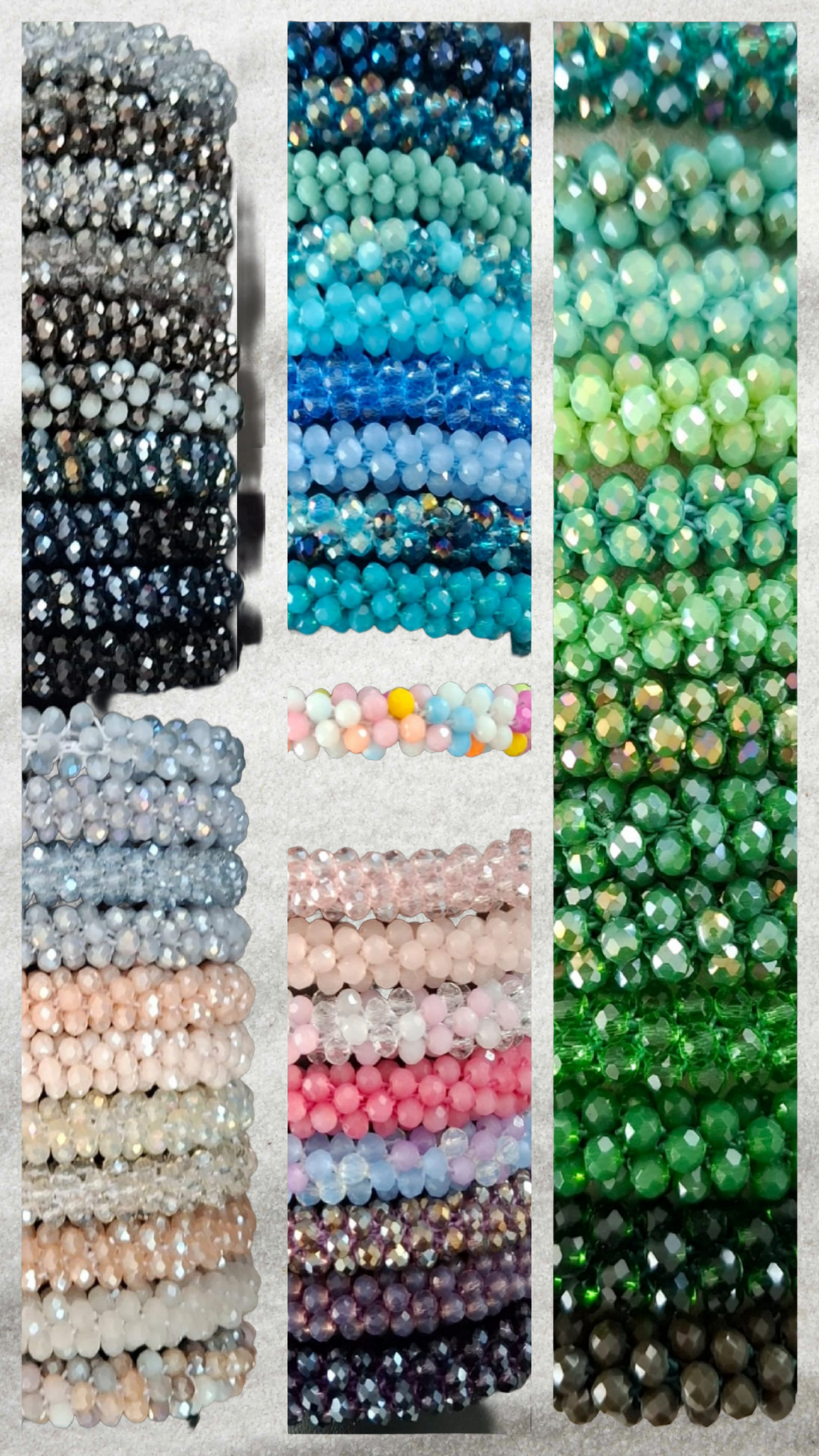 SANNES Calendario dell'Avento con 12 elastici per capelli / braccialetti